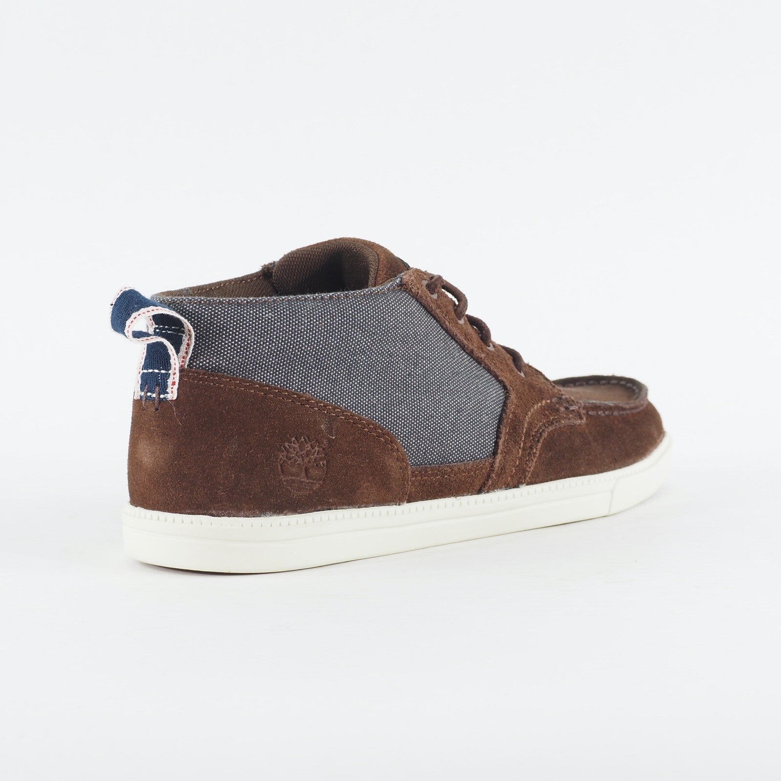 Mens Timberland EK Fulk Chukka 6941A Brown Navy Leather Lace Up Casual Boots