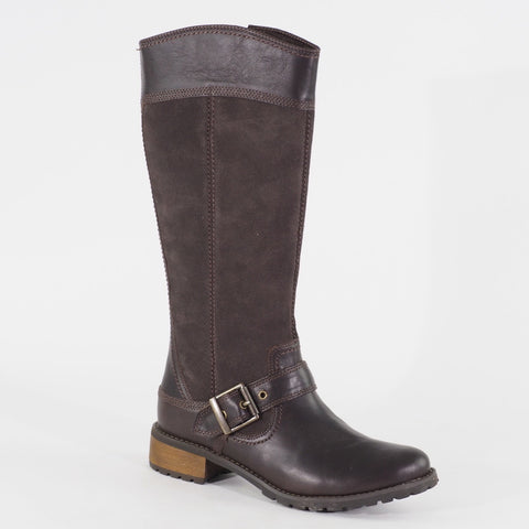Womens Timberland EK Bethel Tall 8323A Brown Leather Side Zip Walking Boots