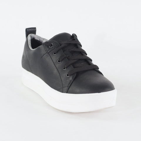 Womens Timberland Mayliss Ox A1IVU Black Leather Lace Up Low Top Casual Shoes