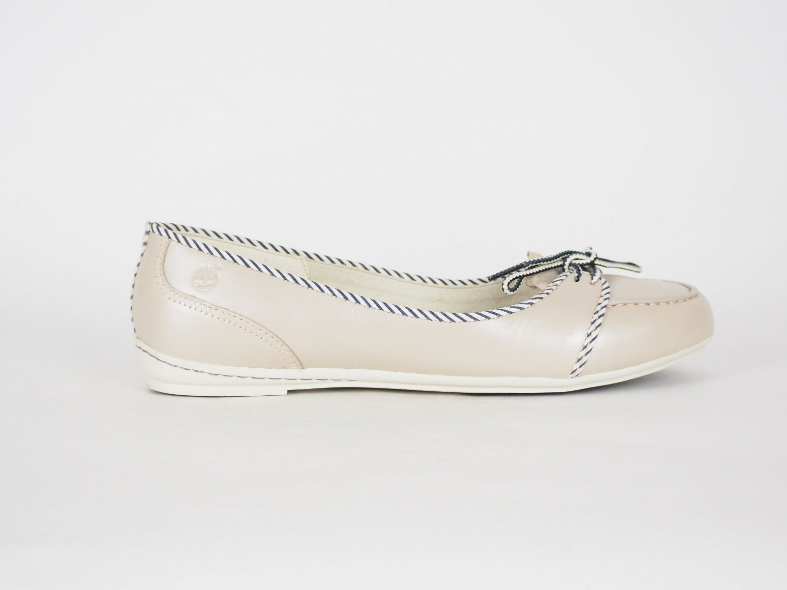 Womens Timberland Earthkeepers Belle Island 24650 Cream Pearlised Leather Shoes