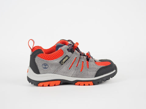 Infants Timberland Zip Trail GTX A1AP3 Grey Leather Trainers Boys Hiking Boots