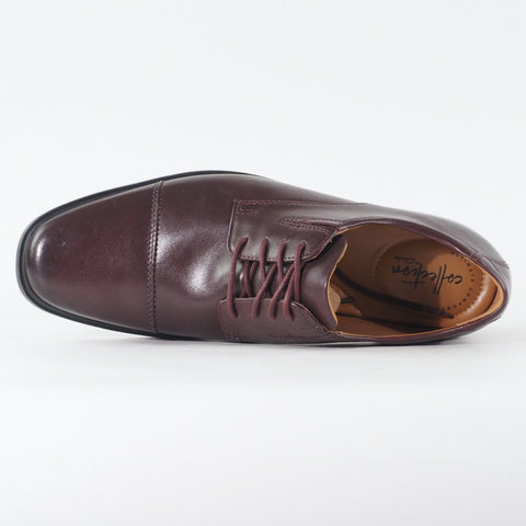 Mens Clarks Tilden Cap 15770 Dark Wine Leather Lace Up Low Formal Shoes