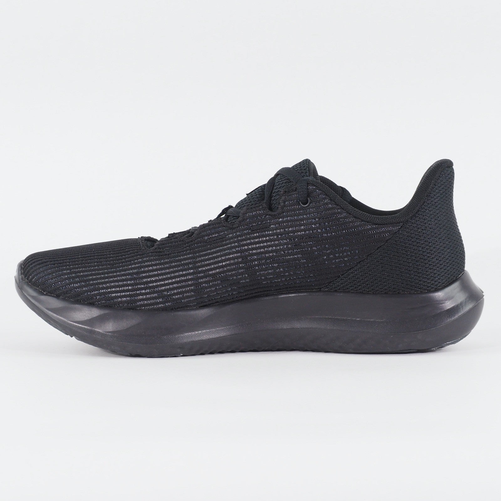 Mens Under Armour Charged Speed Swift Black Mesh Running Walking Lace Trainers