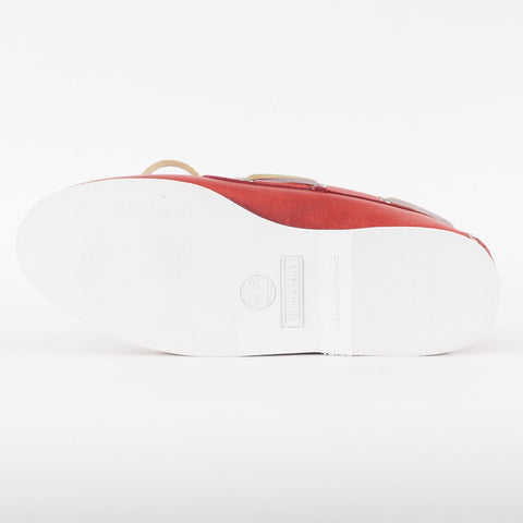 Mens Timberland Classic 2 Eyed 6829B Medium Red Leather Lace Casual Boat Shoes