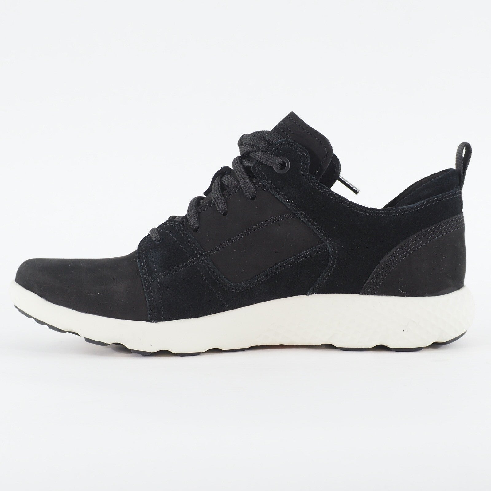 Womens Timberland Flyroam A1S2U Ox Black Leather Lace Up Casual Walking Shoes