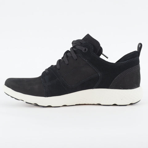 Womens Timberland Flyroam A1S2U Ox Black Leather Lace Up Casual Walking Shoes