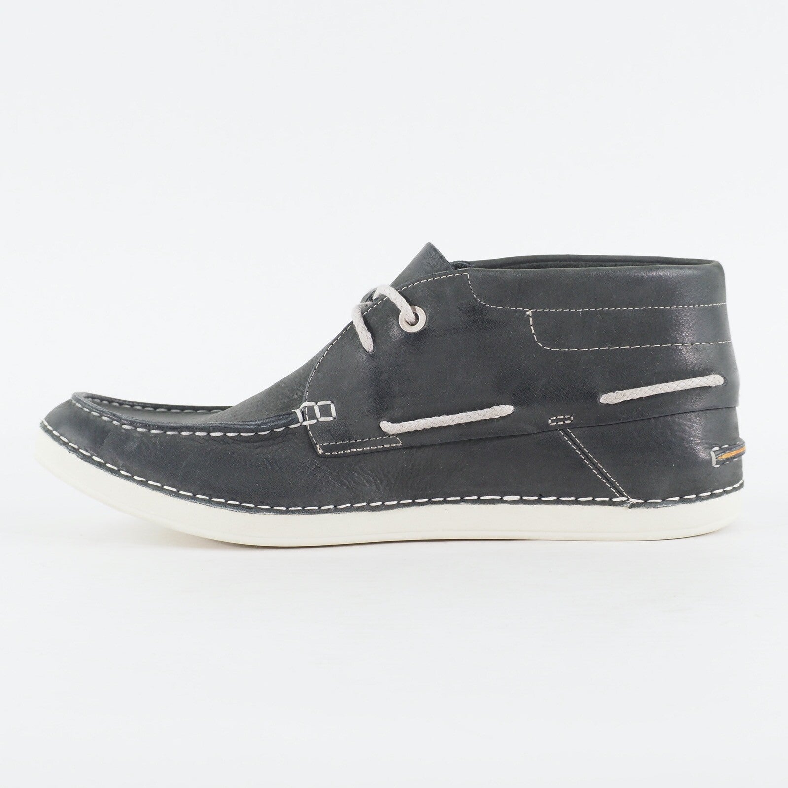 Mens Timberland EK Boat Chukka 44594 Navy Blue Leather Lace Up Chukka Boots