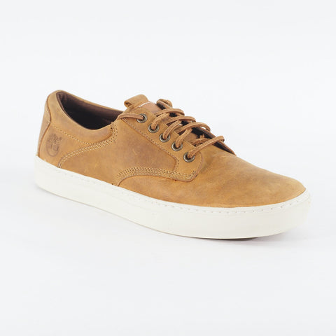 Mens Timberland Leather Oxford A12CY Wheat Brown Leather Lace Up Casual Shoes