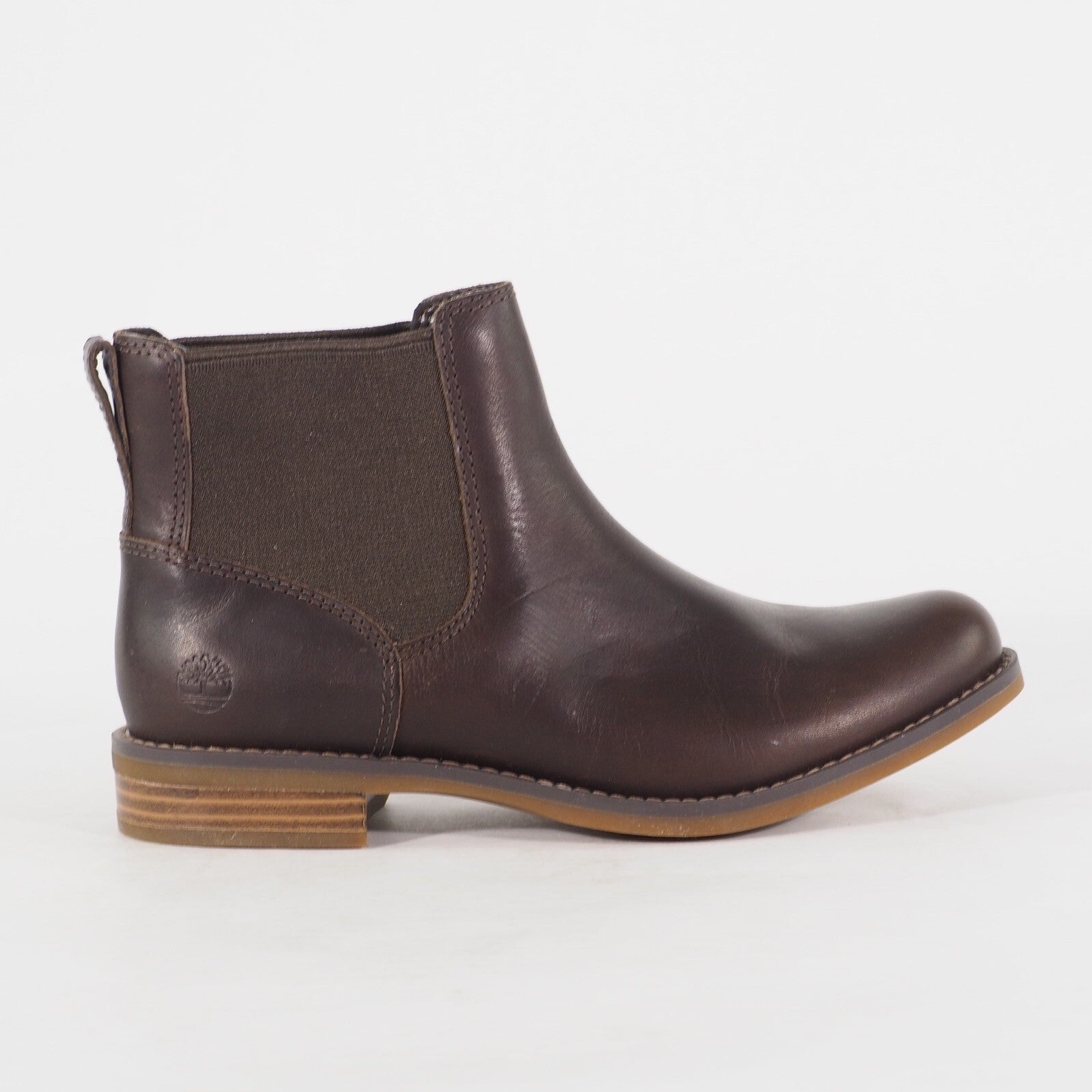 Womens Timberland Magby Chelsea A1KHW Brown Leather Pull On Casual Walking Boots