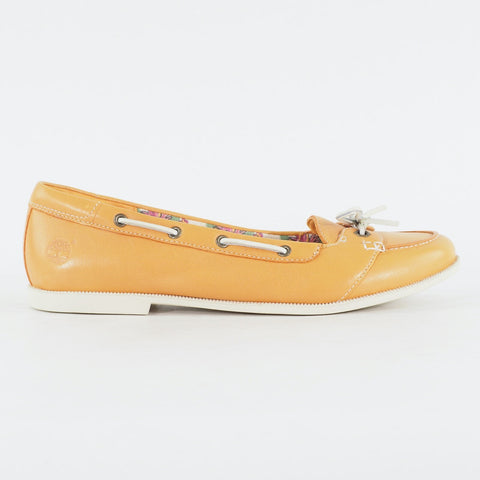 Womens Timberland EK Cornish Long 8212B Pale Orange Leather Slip On Casual Shoes