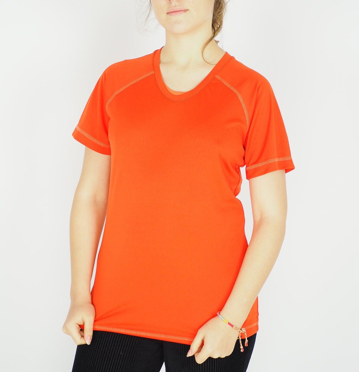 Womens Jack Wolfskin Rock Chill 1804501 Dark Coral Shortsleeve Hiking Shirt 