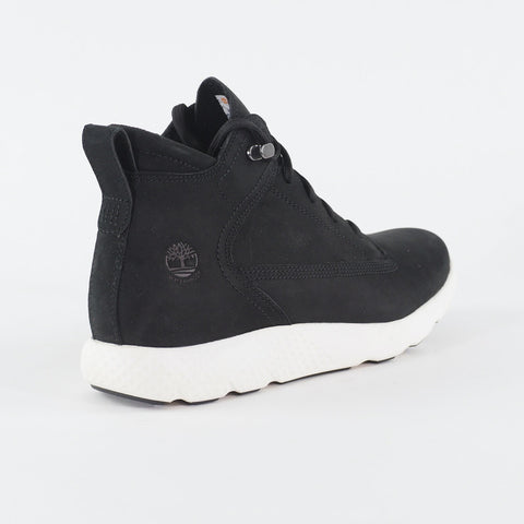 Womens Timberland FlyRoam A1S1V Black Leather Lace Up Casual Chukka Light Boots