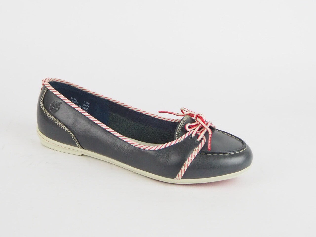 Womens Timberland Ek Belle Island 24647 Leather Lace Up Black Casual Loafers