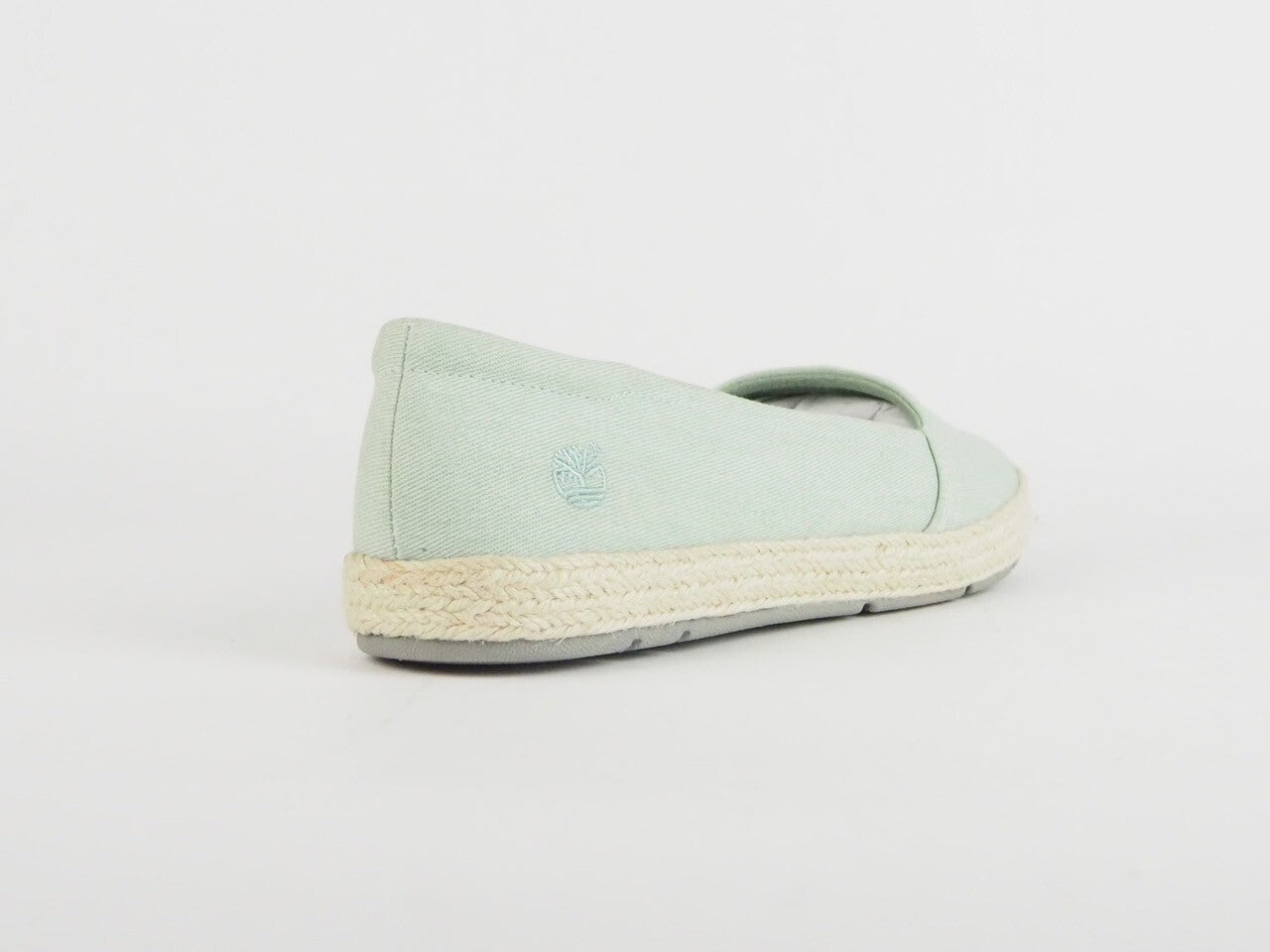 Womens Timberland Casco Bay Canvas A1AFE Mint Green Textile Slip On Canvas Shoes