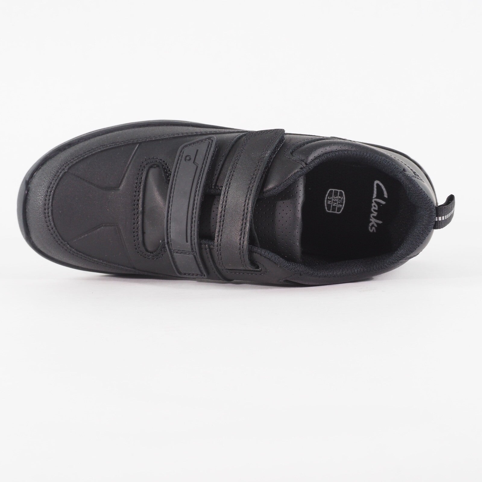 Boys Clarks Reflectace Black Double Strap School Walking Light Kids Shoes