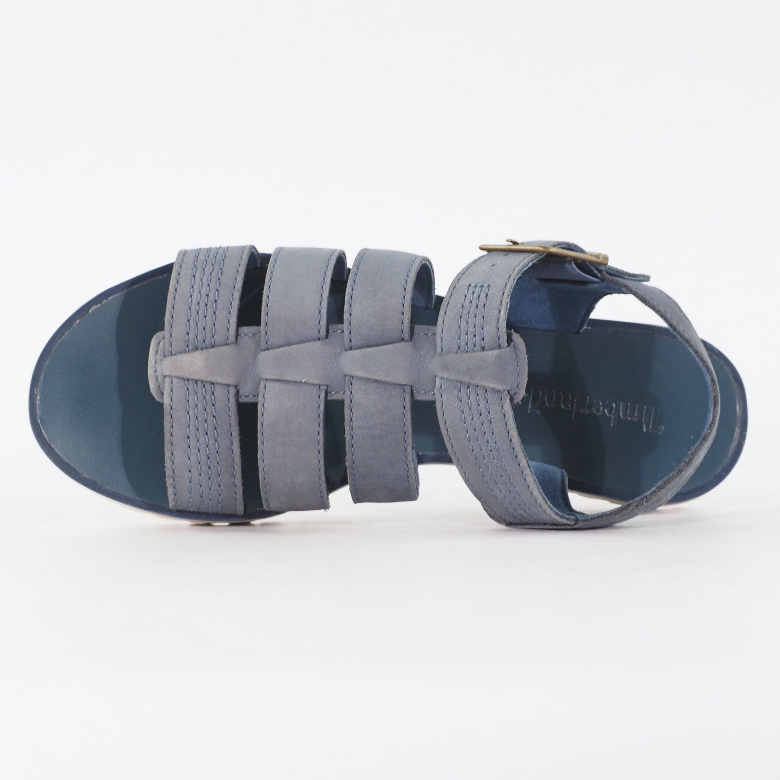 Womens Timberland Knowlwood A146Y Dark Blue Leather Buckle Strap Casual Sandals