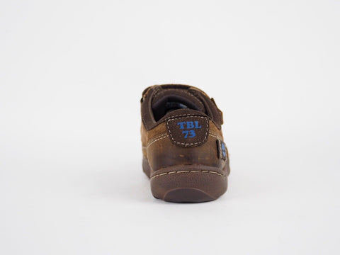 Infants Timberland Crown 31839 Dark Brown Leather 2 Strap Casual Kids Shoes