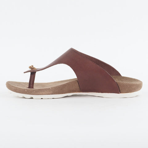 Mens Timberland EK City T Bar 5135R Brown Leather Slip On Casual Summer Sandal