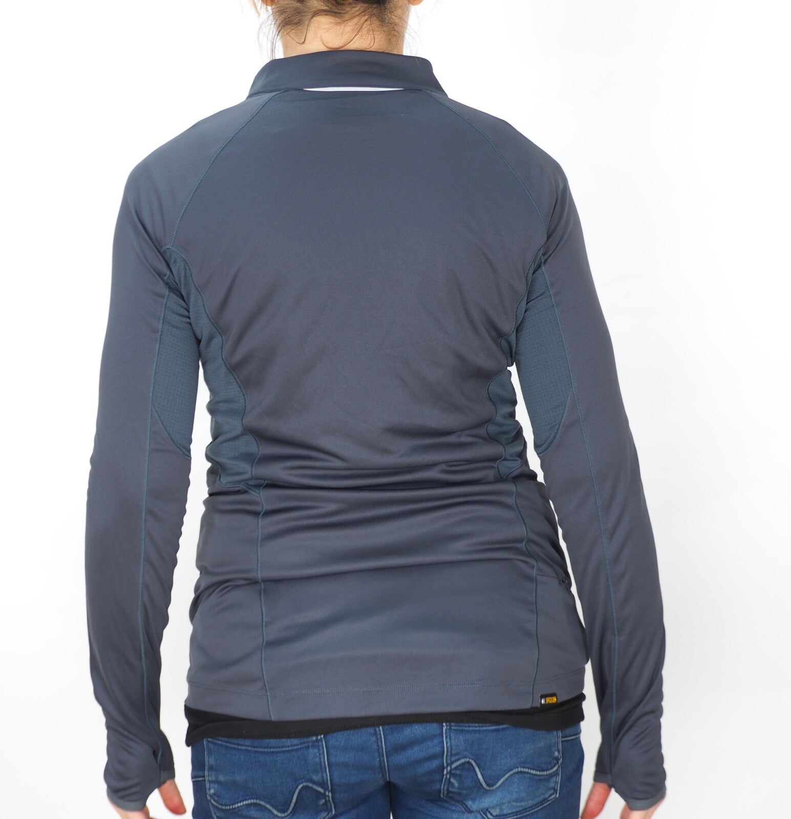 Womens Jack Wolfskin Halfzip 1804601 Ebony Trail Running Activewear Longsleeve