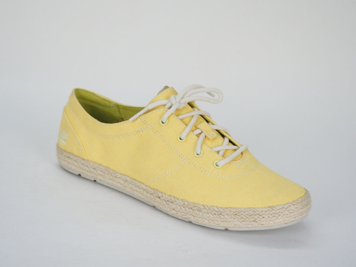 Womens Timberland Cascobay Juteox A1FXB Yellow Light Casual Lace Up Low Trainers