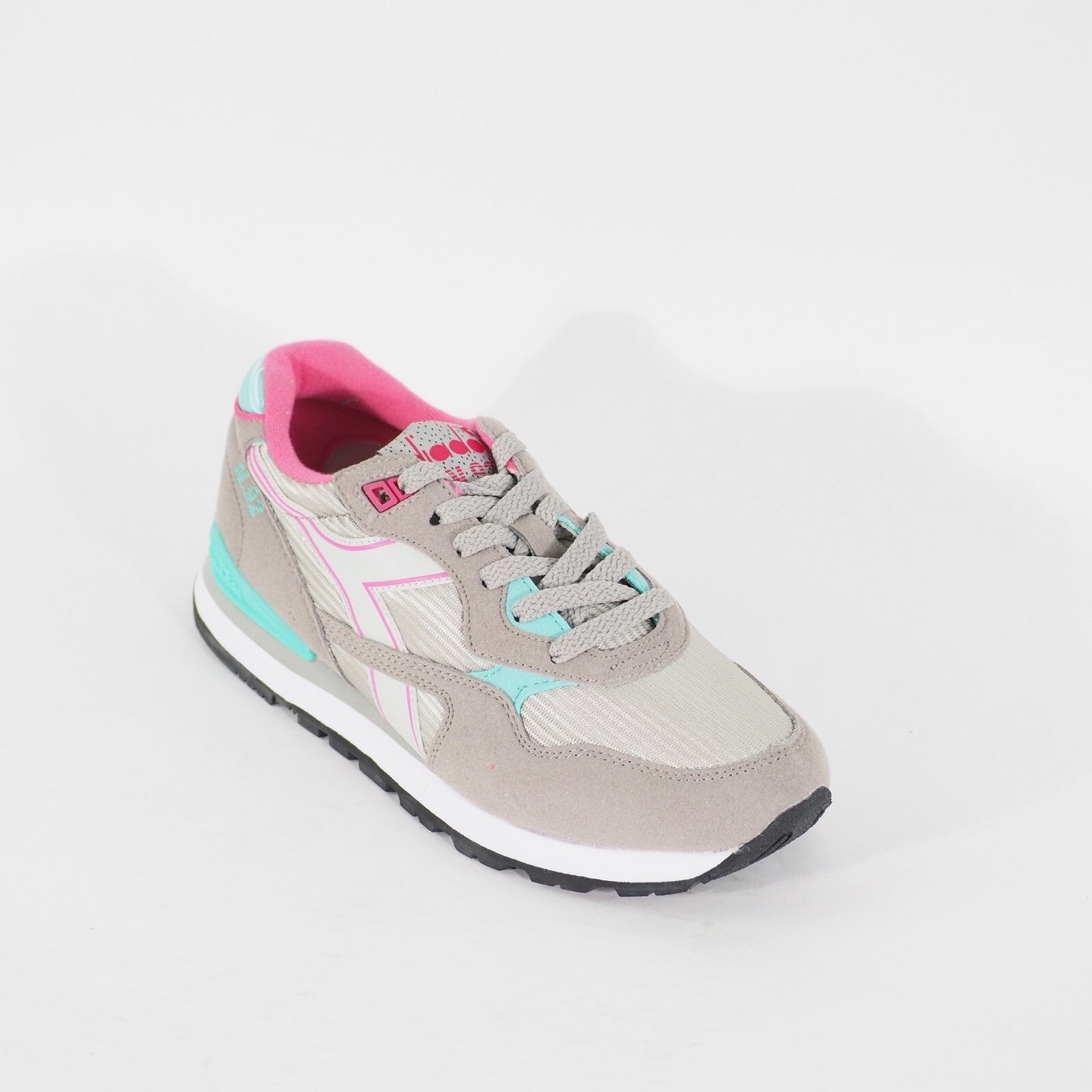 Womens Diadora 90248 Grey Textile Casual Lace Up Running Walking Ladies Trainers