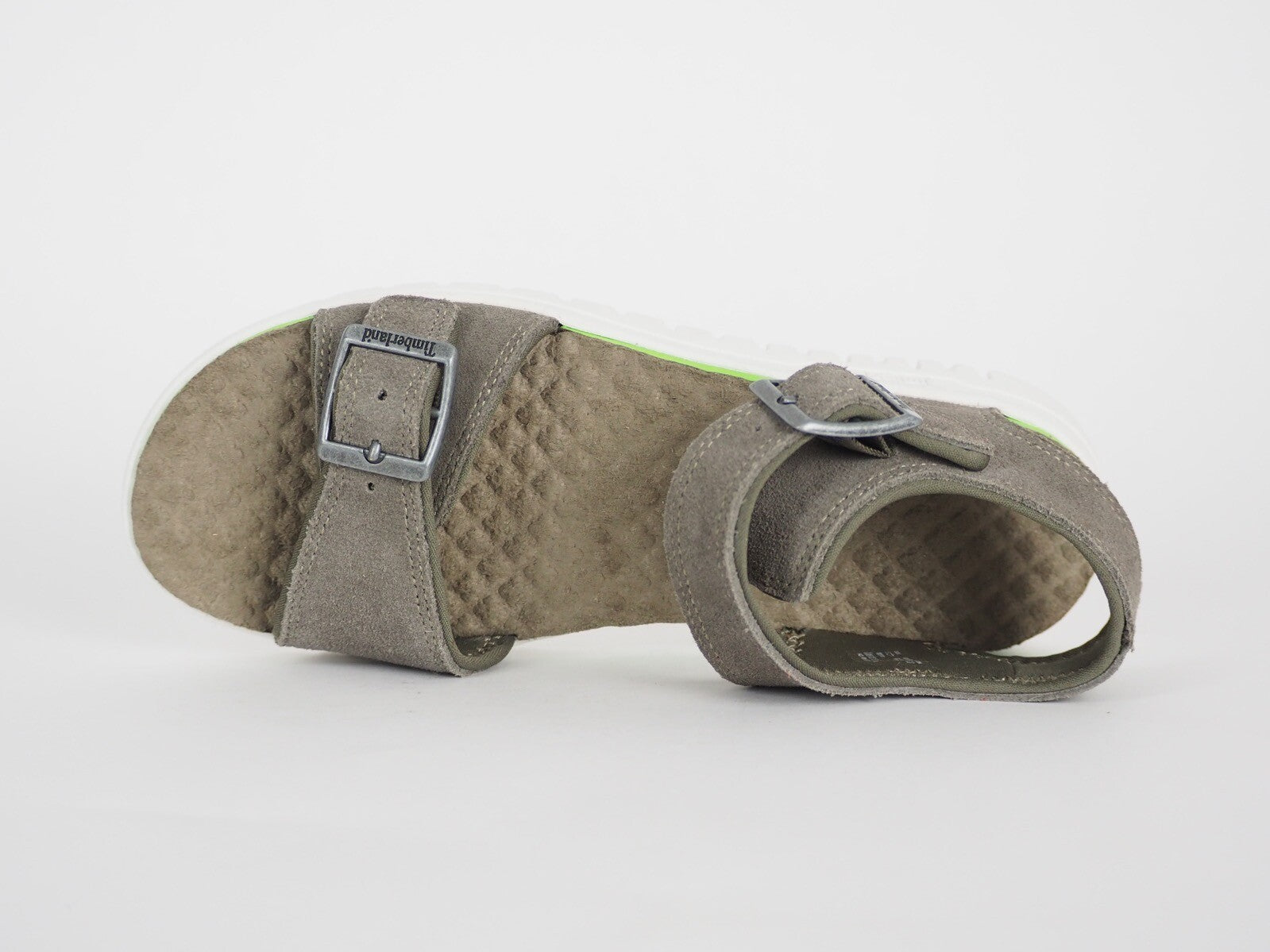 Womens Timberland Piermont A16GH Olive Leather 2 Strap Casual Summer Sandals