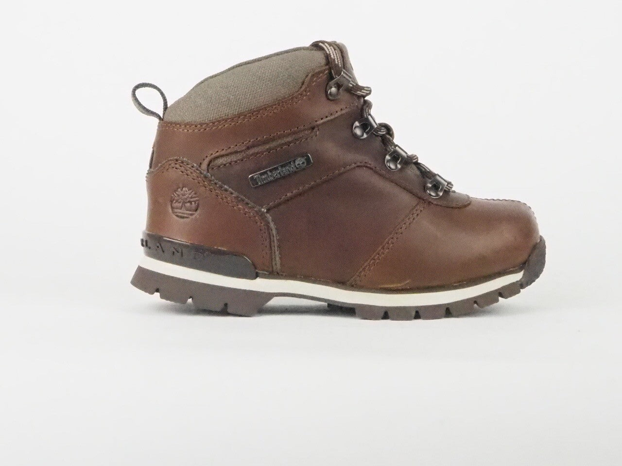 Boys Timberland Alpine Hiker A1I2E Brown Leather Lace Up Boots 