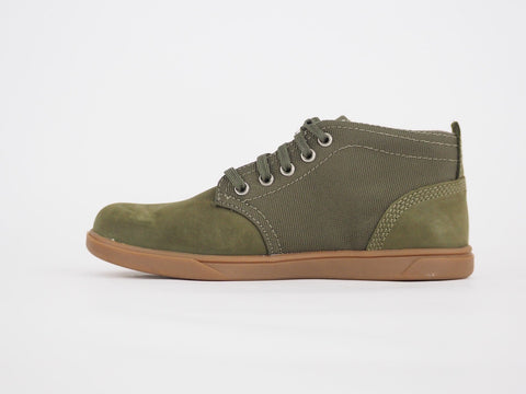 Boys Timberland EK Groveton 1778A Green Leather Lace Up Casual Kids Chukka Boots