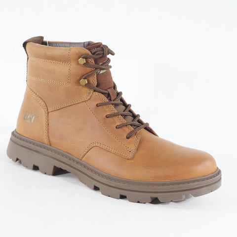 Mens Caterpillar Practitioner Mid P725844 Dark Beige Leather Walking Boots 