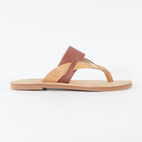 Womens Timberland Ek Sheafe Thong 8725A Brown Leather Slip On Casual Sandals