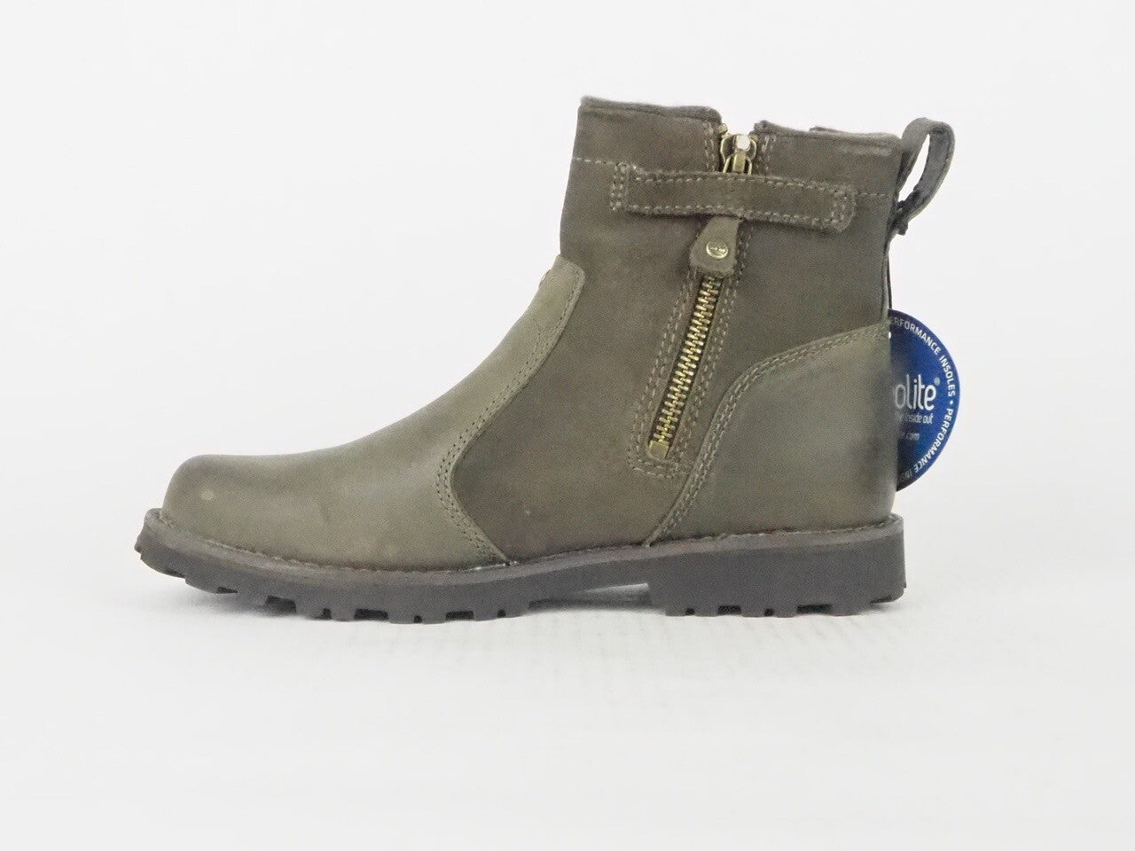 Boys Timberland Classic Chelsea A18HF Brown Leather Side Zip Boots 