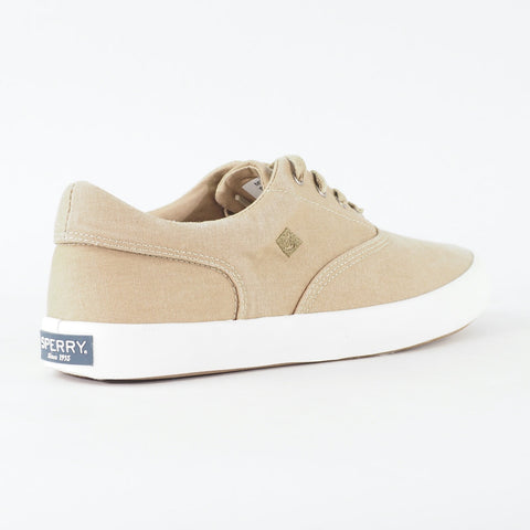 Mens Sperry Wahoo Cvo Chino STS14358 Biege Canvas Lace Up Low Top Casual Shoes
