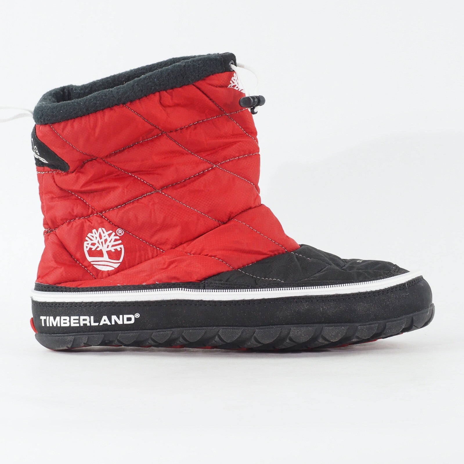 Mens Timberland Radler Mid Camp 2034R Red / Black Fabric Pull On Fold Away Boots