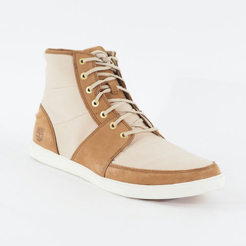 Mens Timberland EK Newmark 6722R Light Brown Canvas Leather Lace Casual Boots