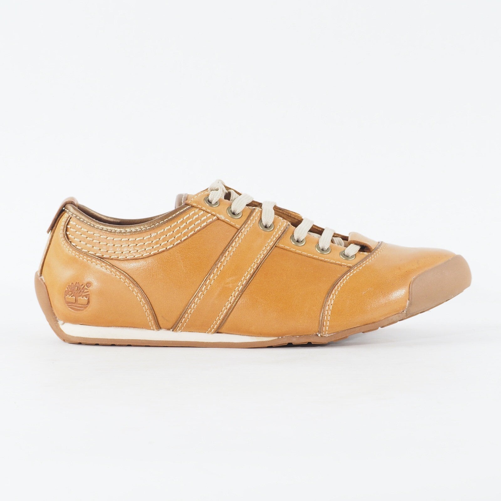 Womens Timberland Jovana Ox 21642 Wheat Leather Lace Up Low Top Casual Shoes
