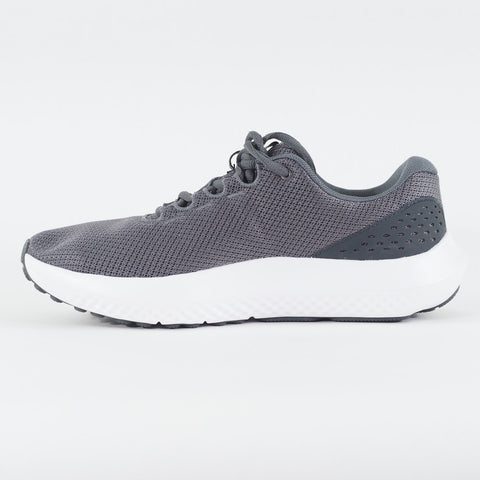 Mens Under Armour Charged Surge 4 Grey Mesh Running Lace Up Sports Trainers