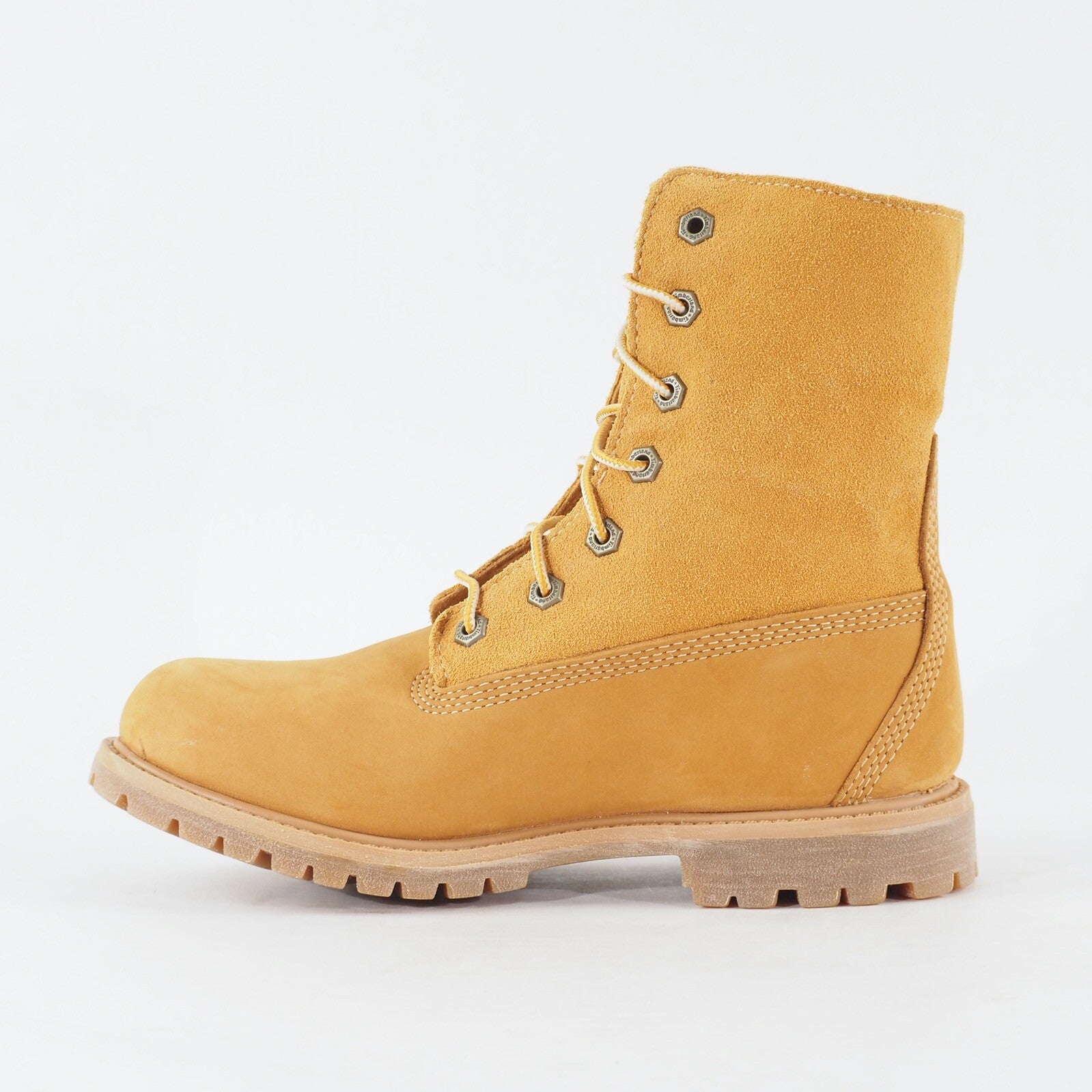 Womens Timberland Authentic Teddy Fleece 8329R Wheat Leather Lace Casual Boots