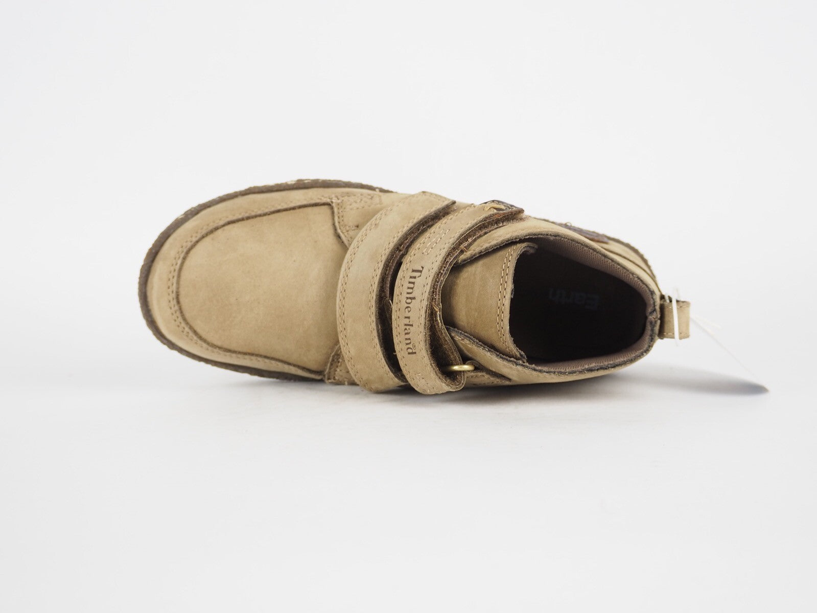 Boys Timberland EK Groveton Hill 27776 Taupe Leather 2 Strap Casual Kids Shoes