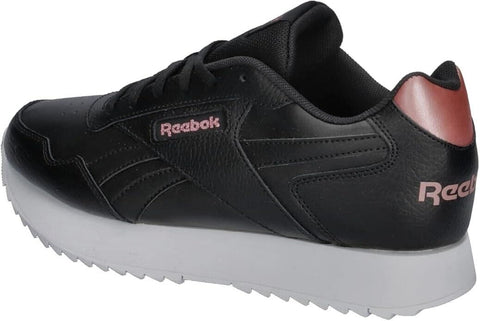 Womens Reebok Glide Ripple Doubl ID1961 Casual Walking Lace Up Black Trainers