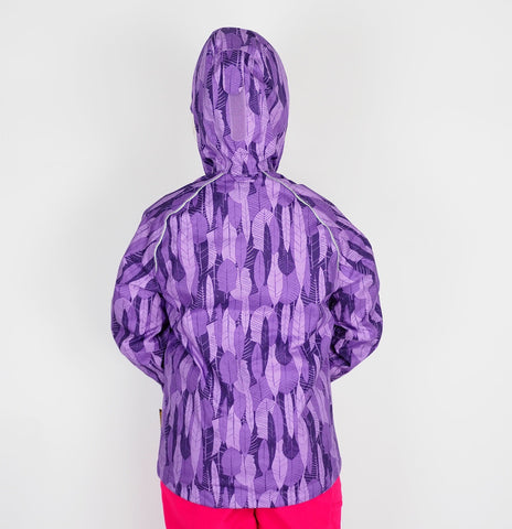 Girls Jack Wolfskin Conkers 1603602 Wisteria All Over Print Waterproof Jacket