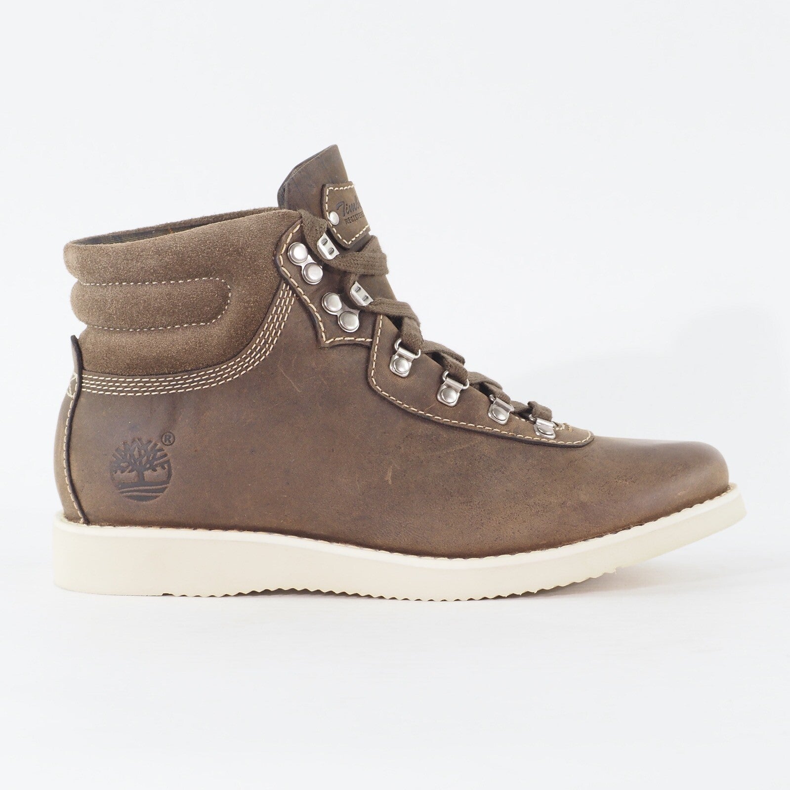 Womens Timberland Brattle Hiker 3354R Dark Olive Leather Lace Up Casual Boots