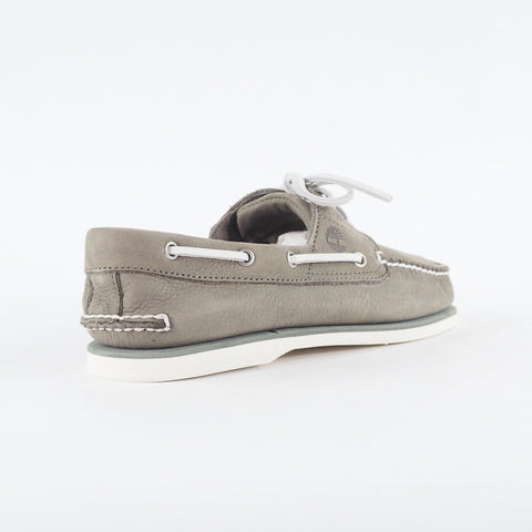 Mens Timberland Classic A21J7 Medium Grey Leather Lace Up Casual Boat Shoes