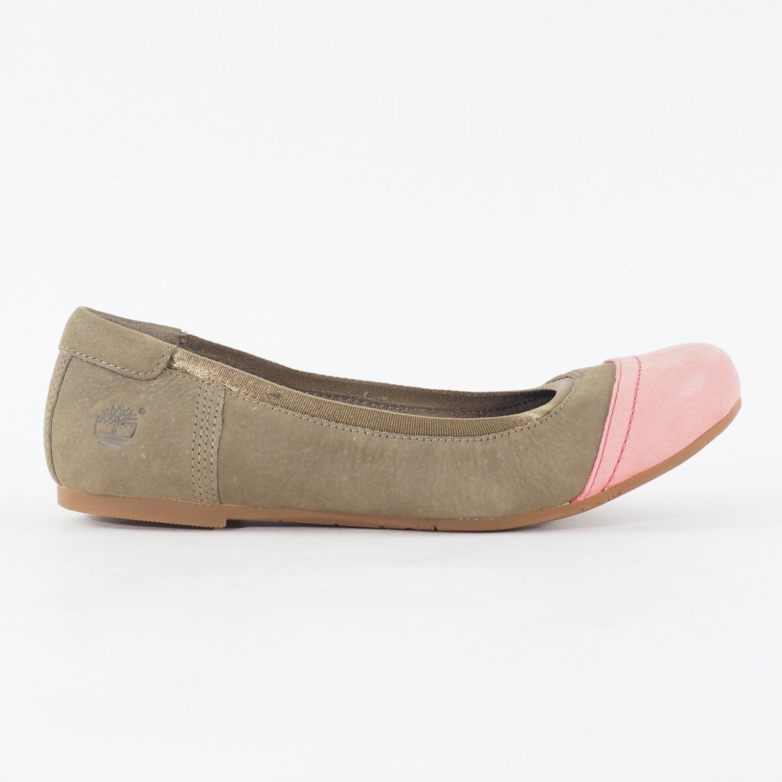 Womens Timberland Earthkeepers 8424B Khaki / Pink Leather Slip On Casual Shoes