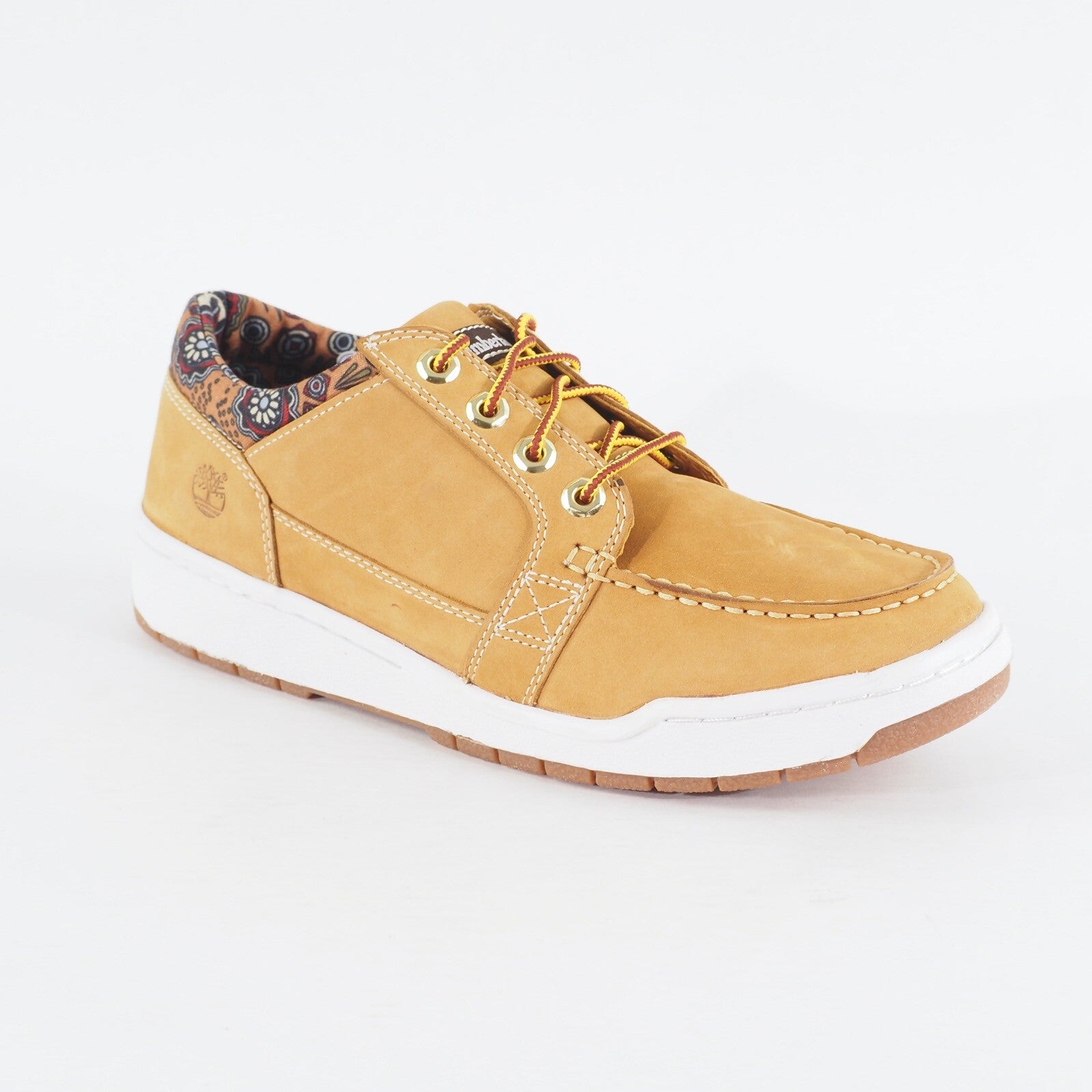 Mens Timberland Bridgton Ox 6640A Wheat Brown Leather Lace Up Casual Shoes