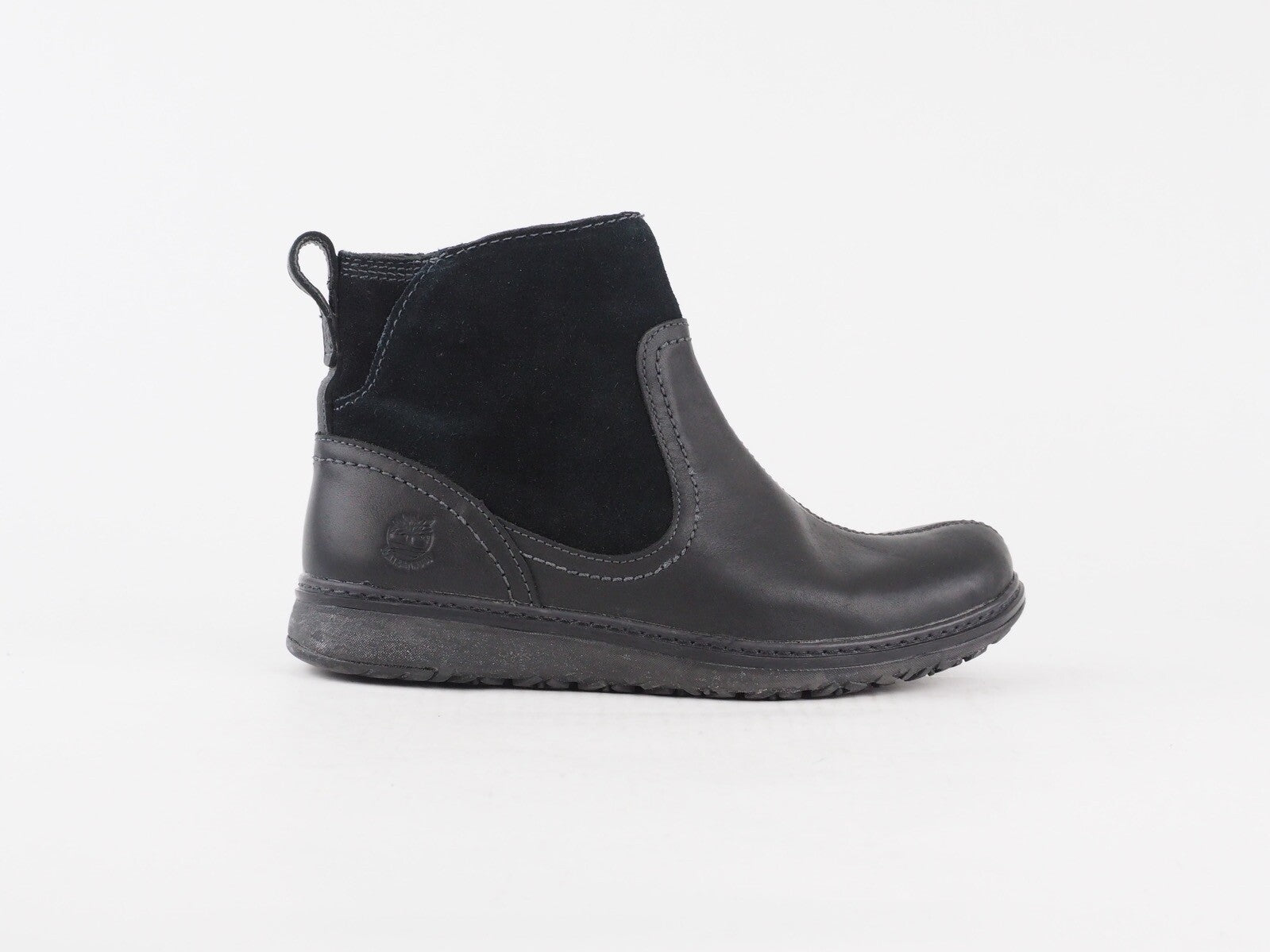 Womens Timberland Earthkeepers 8629A Black Leather Zip Up Shoes Ankle Boots