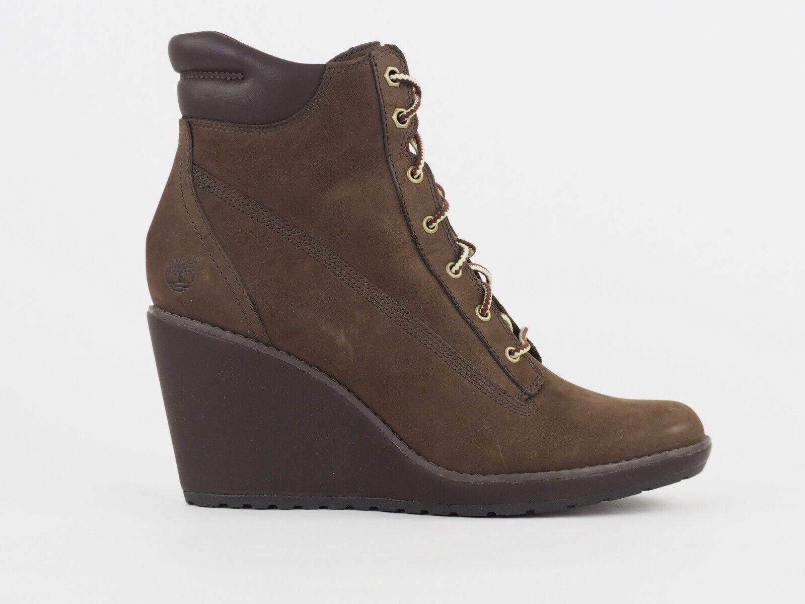 Womens Timberland EK Mariden 8447R Brown Leather Platform Shoes Chukka Boots