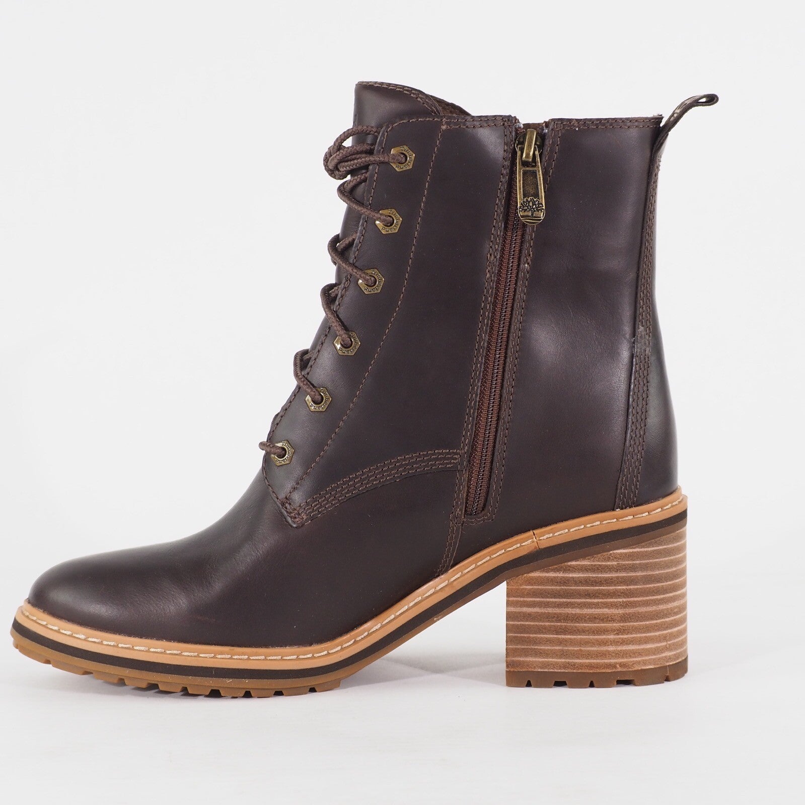 Womens Timberland Sienna High A24TW Brown Leather Lace Waterproof Walking Boots