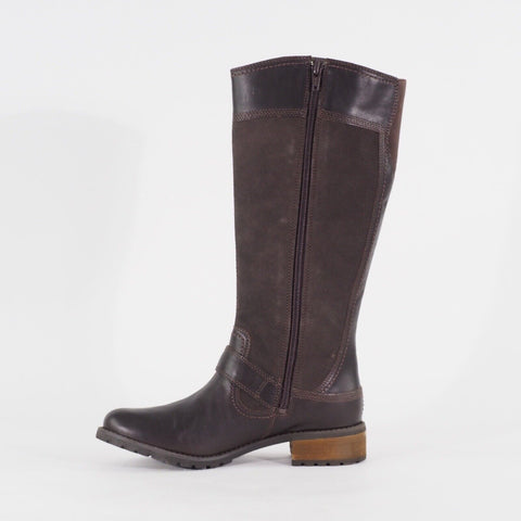 Womens Timberland EK Bethel Tall 8323A Brown Leather Side Zip Walking Boots