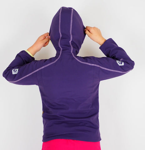 Girls Jack Wolfskin Whirlwind Softshell 1604831 Prune Wind Resistant Jacket