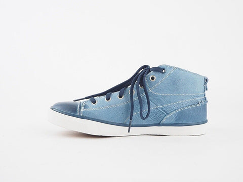 Mens Timberland EK Hokcmp  CTC LT 5265A Blue Leather Shoes Lace Up Chukka Boots